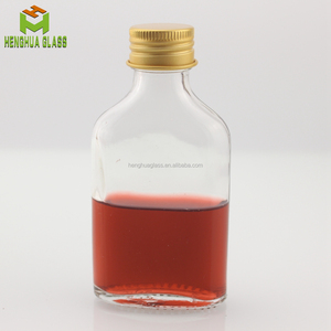 Hot bán <span class=keywords><strong>Mini</strong></span> 1.5oz 50ml phẳng tinh thần thủy tinh Flask chai cho rượu Whisky rum Vodka Gin container chai với nắp vặn - Product Image 1