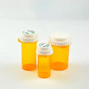 Bouteille de rangement de voyage, bouchons réversibles bouteilles de médicaments de sécurité de qualité alimentaire 10 Dram bouteille de Prescription avec Logo personnalisé