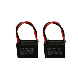 2,5 UF 450vac fan capacitor cbb61 2 wire 3MF cbb61 ceiling fan capacitors - Product Image 1