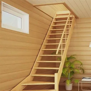 豪华木折叠可伸缩阁楼梯子楼梯
