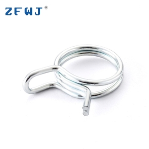 แคลมป์รัดสายยางแบบ<span class=keywords><strong>สปริง</strong></span>สองเส้น ชุบสังกะสี สแตนเลส - Product Image 2