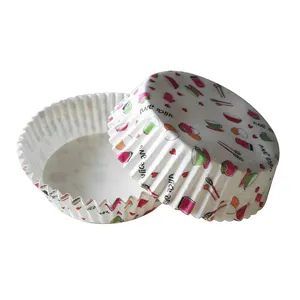 PET-beschichtete fett dichte runde Papierkuchenbecher-Spitzen-Cupcake-Liner