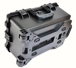 Equipment Box Waterproof Hinged Large Hard Plastic Trolley Carry Case With Wheels