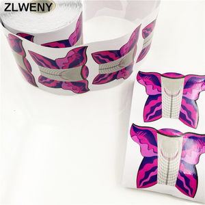 OEM Etiqueta Privada forma de uñas fabricante 500 Pcs cada rollo de papel adhesivo de uñas de acrílico arte - Product Image 2