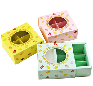Custom design cardboard box isolation macaron box