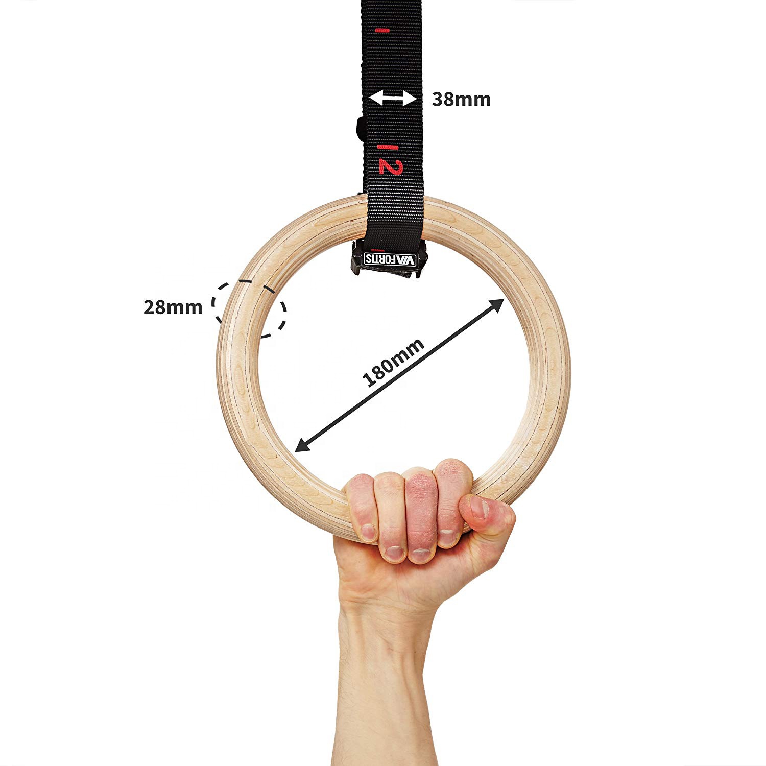 Деревянное гимнастическое кольцо/кольца для силовых тренировок в тренажерном зале + дерево X (2 ремня) шелкография/логотип этикетки CN;JIA