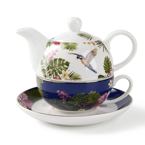 Nouveau Tasses À Thé en céramique plantes botaniques casual porcelaine thé pour <span class=keywords><strong>une</strong></span> théière et tasse ensemble - Product Image 1