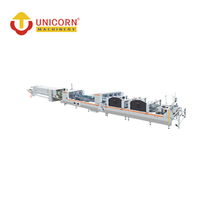 Automatique Carton Boîte Plieuse Colleuse Coin Coller <span class=keywords><strong>Bord</strong></span> Pliant Froid Collage Machine - Product Image 3