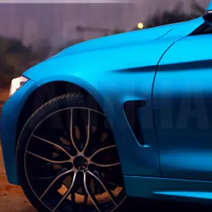 Темно-синие матовые хромированные автомобильные виниловые наклейки Annhao 1,52*18 м без пузырьков воздуха