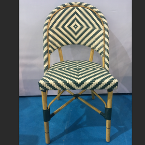 Frances comercial aluminio silla de comer de mimbre apilable - Product Image 3