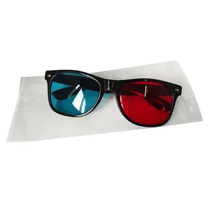 Red Cyan 3D Glasses Plastic Thick Lens Red Blue Glasses For 3D Movies