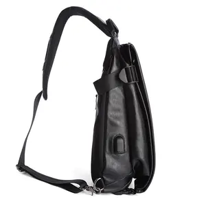 पुरुषों की छाती बैग के लिए पुरुषों की एकल पट्टा बैग पुरुषों की चमड़े गोफन बैग छाती कंधे खेल यात्रा Crossbody बैग