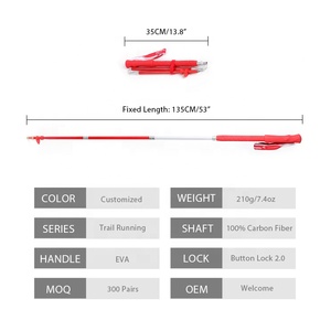 Kinggear 4 Sections Lightweight Foldable <strong>Folding</strong> Carbon Fiber Travel Hiking Trekking Poles <strong>Walking</strong> <strong>Stick</strong> with EVA Foam Handle