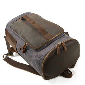 Outdoor Men's Backpack Sports Travel Hiking Backpack <strong>Large</strong> Capacity Waxed Canvas Waterproof <strong>Rucksack</strong> - Product Image 6