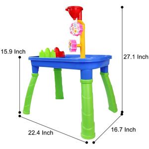 <span class=keywords><strong>Table</strong></span> de sable et d'<span class=keywords><strong>eau</strong></span> en plastique 2-en-1 avec plateau de bac à sable et moules à jouets d'<span class=keywords><strong>eau</strong></span> Pelle Râteau Arrosoir <span class=keywords><strong>Table</strong></span> d'activités pour enfants - Product Image 6