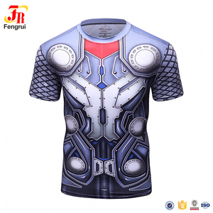 2017 Marvel Avengers Superhero camiseta compresión camiseta Capitán América personalizado 3D impresión camiseta al por mayor - Product Image 5
