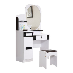 Set di Mobili per <span class=keywords><strong>Camera</strong></span> da Letto in MDF: Letto da 1,5 Metri, Armadio a 5 Ante, <span class=keywords><strong>Due</strong></span> Comodini, Toeletta con Sgabello - Product Image 5