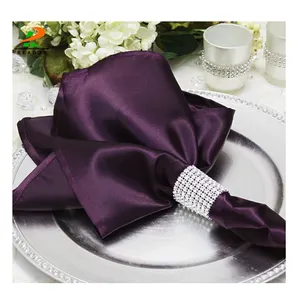 批发便宜的缎餐巾婚礼，餐巾里的缎餐巾，缎子餐巾