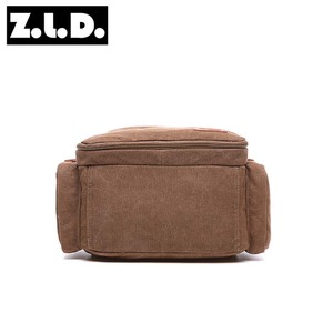 Venta al por mayor barato adultos color puro computadora doble hombro lienzo bolsa de la escuela - Product Image 6