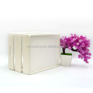 Scatola per Fiori in Legno Bianco Stile <span class=keywords><strong>Nautico</strong></span> Vintage, Forma Quadrata con Logo - Product Image 4