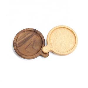 <span class=keywords><strong>Prix</strong></span> d'usine OEM vente en gros de tasses en bambou vierges rondes en <span class=keywords><strong>bois</strong></span> sous-verres en verre - Product Image 4