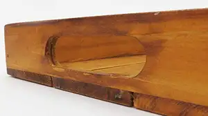 Khay gỗ mộc mạc với xử lý khay gỗ cổ điển cho thực phẩm lớn lưu trữ bằng gỗ khay