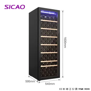 Compressor sicao wine cellars dual zone wine cooler fridge electric cabinet bar bottle refrigerator