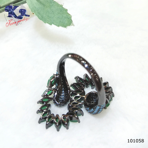 Cincin Batu Hijau Thailand 925 Custom Display Perhiasan Grosir - Product Image 5