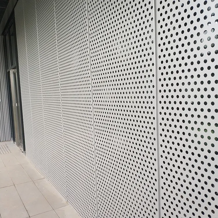 Decorative aluminum curtain wall perforated metal mesh