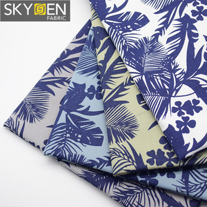 Skygen venta al por mayor 100 algodón personalizado camiseta diseño impreso hojas de <span class=keywords><strong>palma</strong></span> tropical tela - Product Image 6