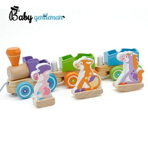Meilleure vente enfants éducatifs en bois animal <span class=keywords><strong>train</strong></span> jouet pour tirer <span class=keywords><strong>le</strong></span> long de Z05092C - Product Image 3