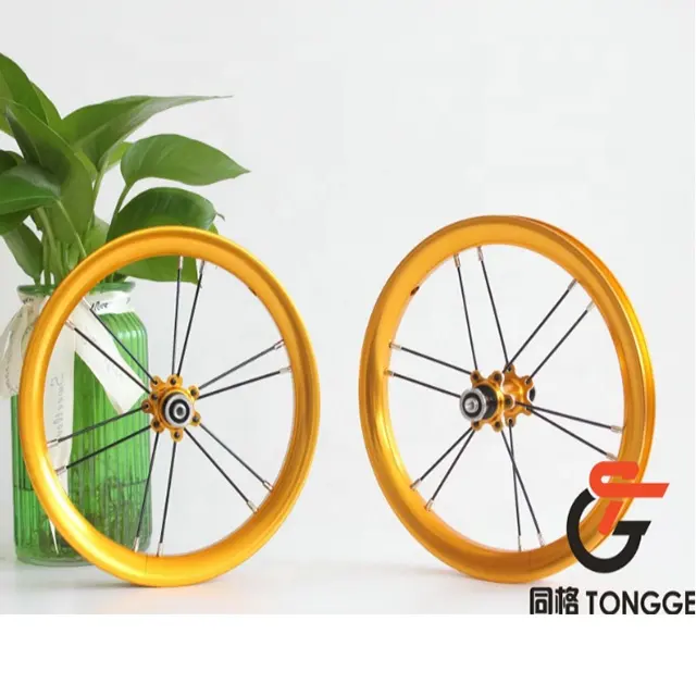 High Polished Anodized 12 inch Golden Double TG-W029 Wall Alloy Balance Bike Wheel