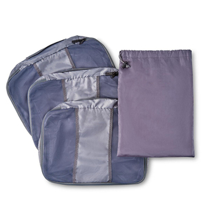 Ensemble de 3 cubes de compression de <span class=keywords><strong>voyage</strong></span> en nylon imperméables avec <span class=keywords><strong>sac</strong></span> à linge et <span class=keywords><strong>sac</strong></span> à chaussures pour ranger les vêtements et les articles de toilette - Product Image 3