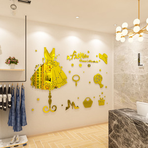Guardaroba delle donne autoadesivo della parete <span class=keywords><strong>per</strong></span> il negozio di decori casa decalcomanie - Product Image 4