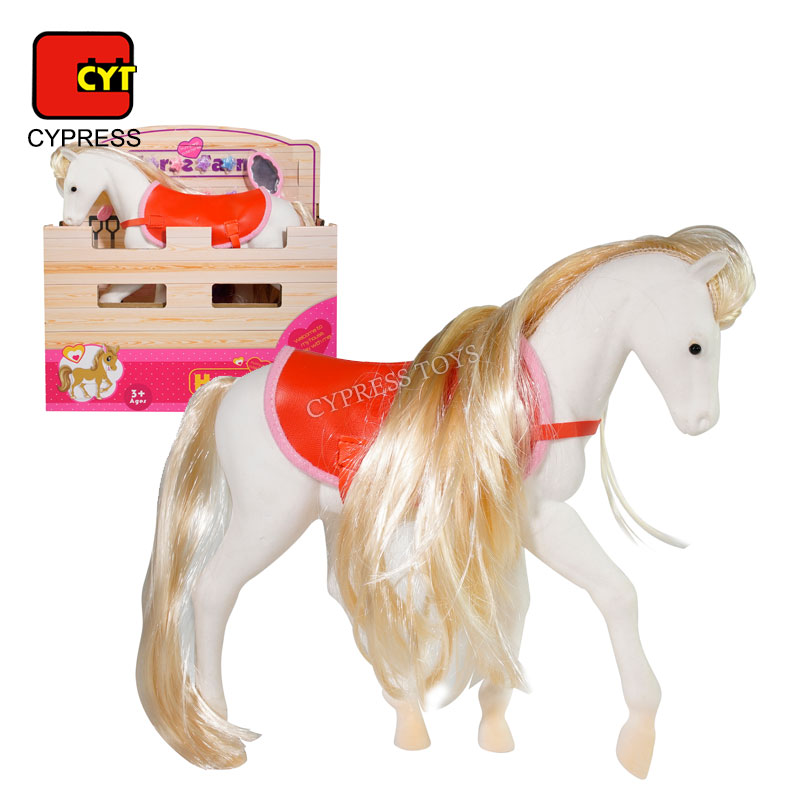 Figura De Juguete De Caballo Estable, Juego De Caballos Con Jinete