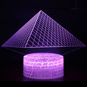 Lámpara de Noche Piramidal con Cambio de 7 Colores, Decoración Creativa para el Hogar, Lámpara de Escritorio con Modelado de Edificios en 3D, Lámpara de Mesa, Regalo para Mesita de Noche - Product Image 4