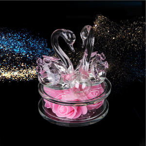 Crystal Swan Car Decoration pink Amethyst Geode Crystal Swan Birthday Wedding <strong>Memorial</strong> <strong>Gift</strong> - Product Image 3