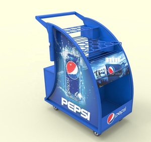 Estantería de metal para exteriores, carro de mano de 3 ruedas con sombrilla solar - Product Image 1