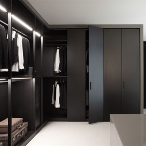 Holz <span class=keywords><strong>Almirah</strong></span> <span class=keywords><strong>Design</strong></span> im Schlafzimmer Moderne Flat Pack Schrank möbel in U-Form