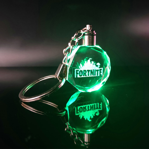 Venta caliente <span class=keywords><strong>Fortnite</strong></span> Octágono siete color opcional <span class=keywords><strong>de</strong></span> luz LED llavero <span class=keywords><strong>de</strong></span> cristal para regalo <span class=keywords><strong>Regalos</strong></span> - Product Image 2