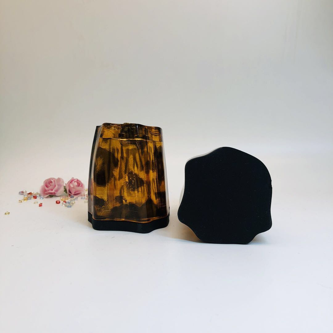 Пятнистая прозрачная подошва на каблуке с леопардовым принтом