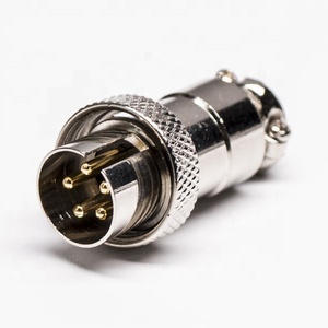RP-conector de aviación de macho, conector invertida recta de 16mm, GX16, 5 pines - Product Image 1