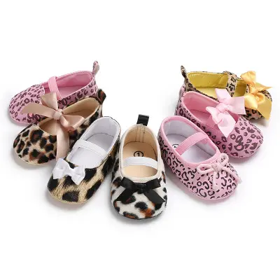 Hao Baby Spring And Autumn 0-1 Years Old Girl Baby Fashion Leopard Princess Shoes Baby Toddler Shoes