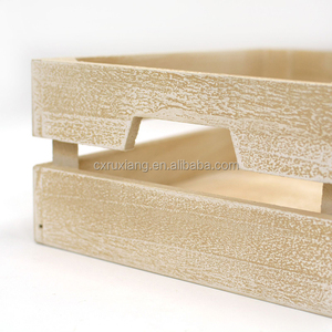 Lot de 3 petites caisses à légumes en bois vintage décoratives avec poignées - Product Image 4