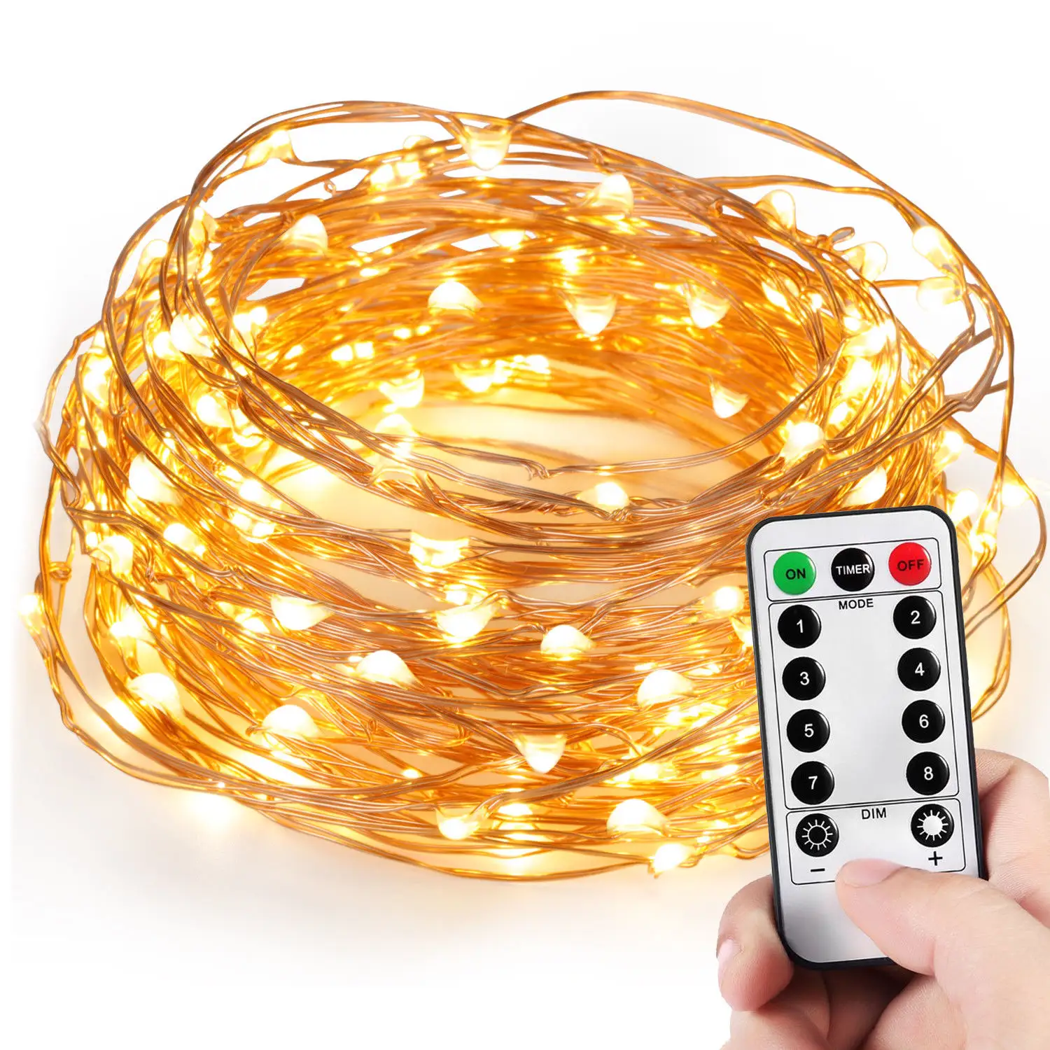 Mini 100leds 10meter Copper Wire Led String Fairy lights With Battery Box