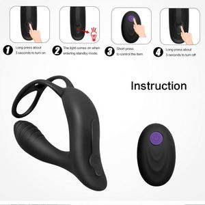 Plug Anale Vibrante Wireless, Giocattolo Sessuale per Uomini, Stimolatore del Pene con Shock Elettrico, Massaggiatore Prostatico - Product Image 6