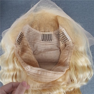 Parrucca in Pizzo Trasparente Highknight, Capelli Umani 613, Ondulati, Parrucca Frontale in Pizzo, Capelli Vergini Biondi - Product Image 3