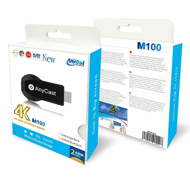 New Stock Hot 4K/1080P Anycast M100 Wireless Display Adapter SmartSee WiFi Display Dongle HDMI Wireless Video
