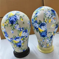 Hot sale professional 21 22 23 24 inch canvas block head mannequin head  with stand colorful wig head set