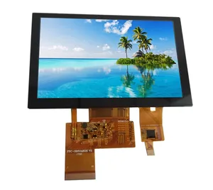 Modul Display LCD TFT TN 5 inci kustom modul LCD layar sentuh 800x480 RGB 40 Pin